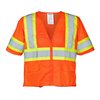 Ironwear Polyester Mesh Safety Vest Class 3 w/ Zipper & 6 Pockets (Orange/4X-Large) 1293-OZ-4XL